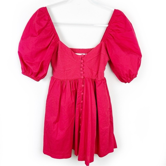 Maeve by Anthropologie Sweetheart Puff sleeve dress in red color size: XXSmall - Picture 2 of 16